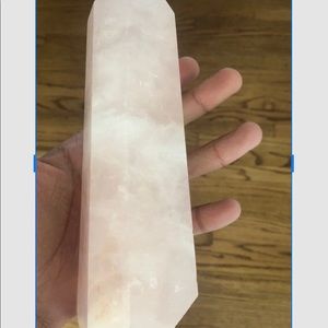 Rose quartz pillar